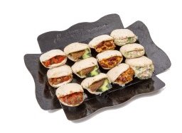 Bandeja de mini pitas