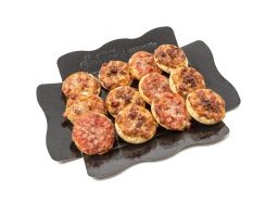 Bandeja de mini pizzas