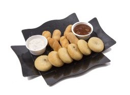 Bandeja combinada de arepas y tequeos